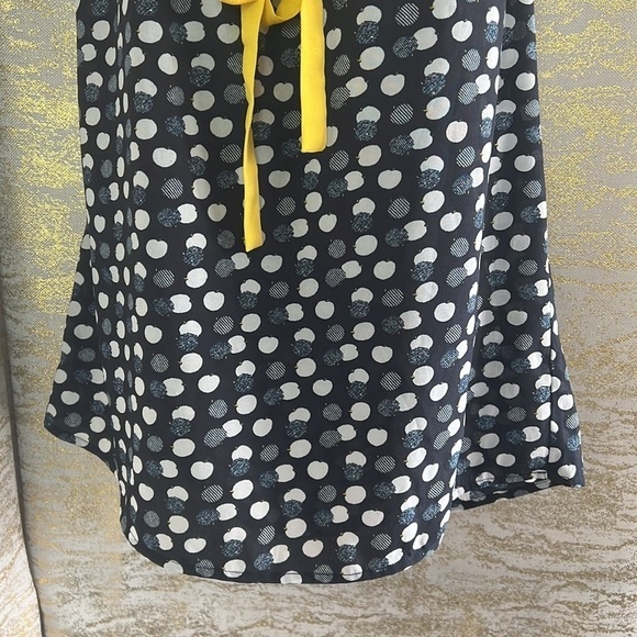 Cleo Navy Blue Polka Dot And Bow Tank Top Size M - Picture 5 of 13